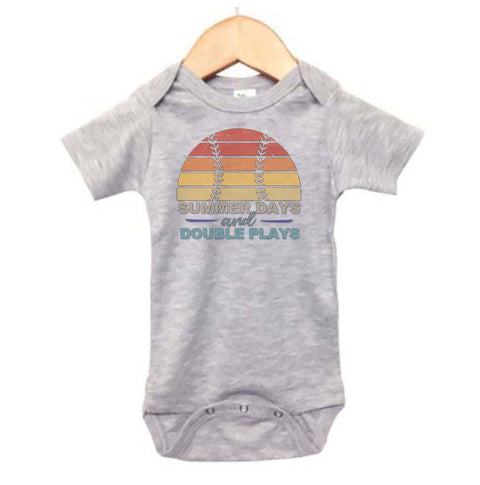 Summer Days And Double Plays Onesie