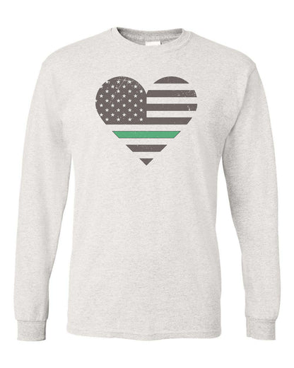 Green Line Heart Unisex Adult Shirt