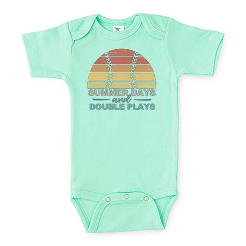 Summer Days And Double Plays Onesie