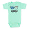 American Glasses And Mustache Baby Onesie