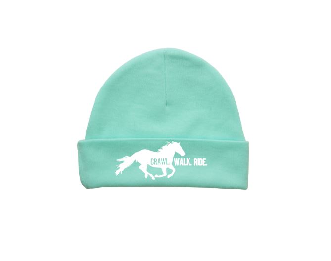 Crawl Walk Ride Baby Beanie