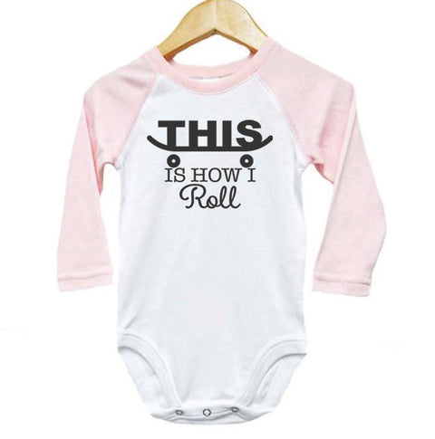 This Is How I Roll (Skateboard) Baby Onesie