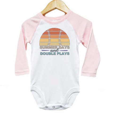 Summer Days And Double Plays Onesie