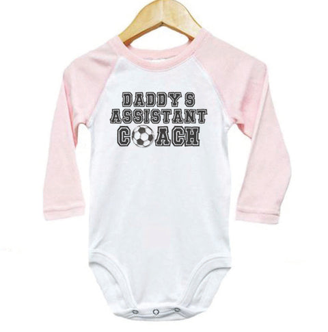 Daddy's Assistant Coach (Soccer) Baby Onesie