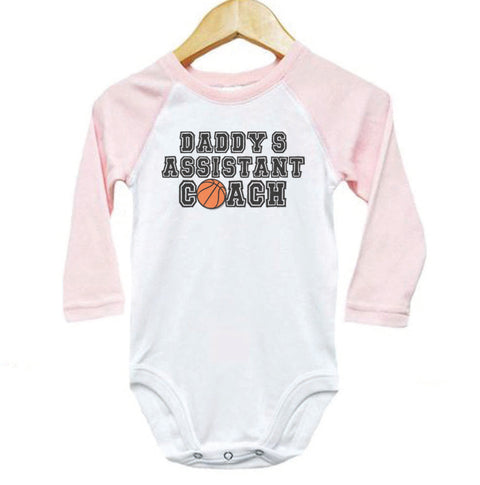 Daddy's Assistant Coach (Basketball) Baby Onesie