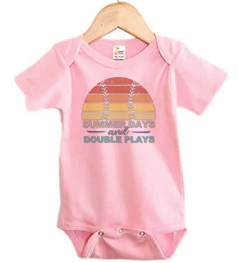 Summer Days And Double Plays Onesie