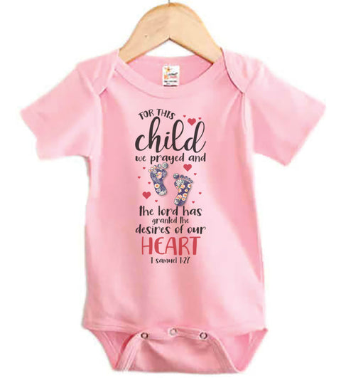 For This Child We Have Prayed Baby Onesie