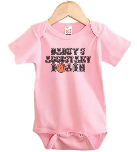 Daddy's Assistant Coach (Basketball) Baby Onesie