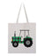 Plaid Tractor Tote Bag