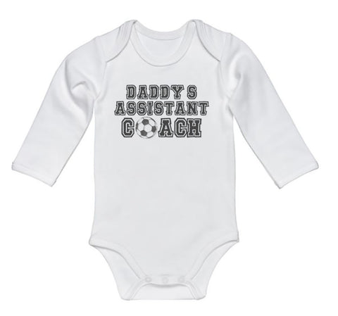 Daddy's Assistant Coach (Soccer) Baby Onesie