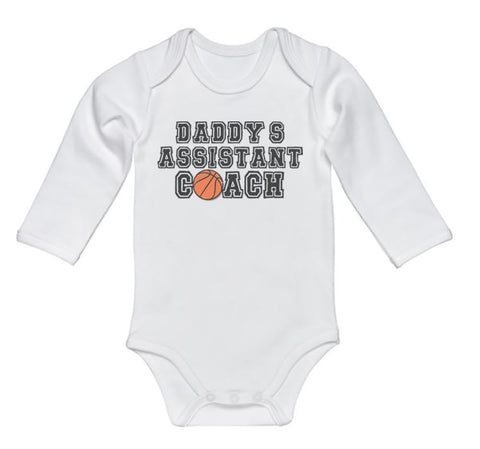 Daddy's Assistant Coach (Basketball) Baby Onesie