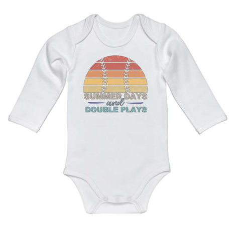 Summer Days And Double Plays Onesie