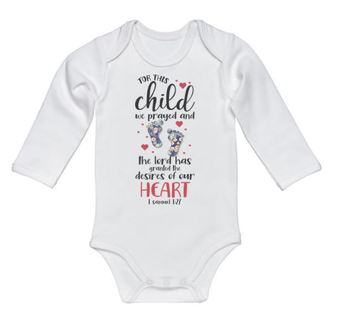 For This Child We Have Prayed Baby Onesie
