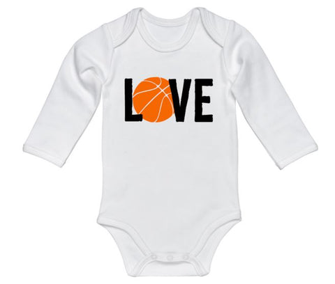 Love Basketball Baby Onesie