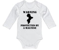 Warning Protected By A Maltese Baby Onesie