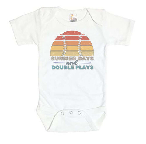 Summer Days And Double Plays Onesie