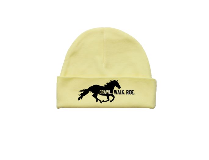Crawl Walk Ride Baby Beanie