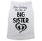 Big Sister Dog Shirt / Baby Announcement / I'm Going To Be A Big Sister / Puppy Tee / Pet Clothes / Funny Dog Tshirt / Black Text / Trendy - Chase Me Tees LLC