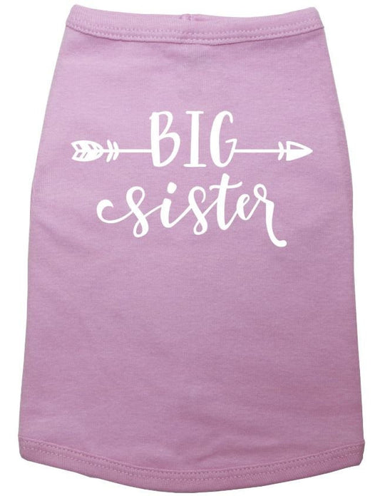 Big Sister Dog Shirt / Baby Announcement / Big Sister Arrow / Puppy Tee / Pet Clothes / Funny Dog Tshirt / White Text / Trendy Dog T / Sissy - Chase Me Tees LLC