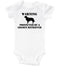 Warning Protected By A Golden Retriever, Golden Retriever Baby Onesie, Golden Retriever Bodysuit, Newborn Golden Retriever Outfit, Funny Dog - Chase Me Tees LLC