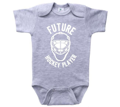 Hockey Onesie, Future Hockey Player, Hockey Outfit For Babies, Ice Hockey Bodysuit, Hockey Romper, Newborn Hockey, Infant Hockey Outfit - Chase Me Tees LLC