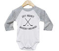 Hockey Onesie, My First Hockey Season, Baby Shower Gift, Baby Announcement, 1st Hockey Season, Hockey Bodysuit, Baby Hockey Outfit, Raglan - Chase Me Tees LLC
