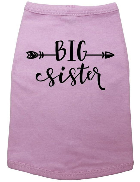 Big Sister Dog Shirt / Baby Announcement / Big Sister Arrow / Puppy Tee / Pet Clothes / Funny Dog Tshirt / White Text / Trendy Dog T / Sissy - Chase Me Tees LLC