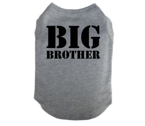 Big Brother Dog Shirt, Big Brother Puppy T, Big Brother Stencil Font, Baby Announcement Dog Shirt, Big Brother Dog T, Big Bro Dog T, Big Bro - Chase Me Tees LLC
