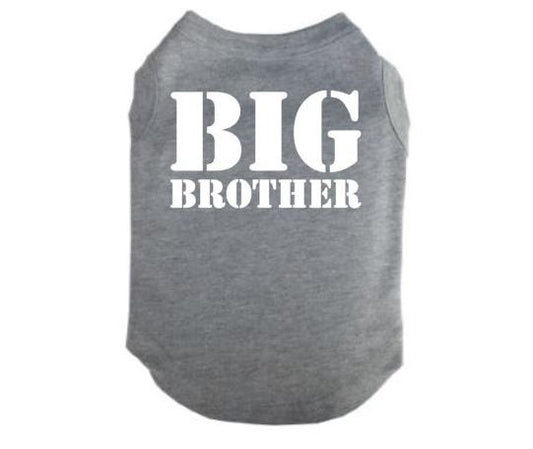 Big Brother Dog Shirt, Big Brother Puppy T, Big Brother Stencil Font, Baby Announcement Dog Shirt, Big Brother Dog T, Big Bro Dog T, Big Bro - Chase Me Tees LLC