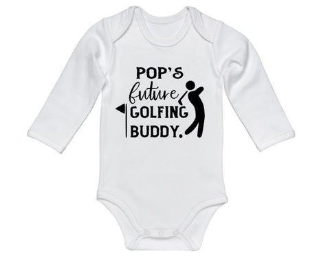 Pop's Baby Onesie, Pop's Future Golfing Buddy, Golfing Onesie, Golfing Bodysuit, Baby Announcement, Newborn Pop's Outfit, Baby Pop's Onesie - Chase Me Tees LLC