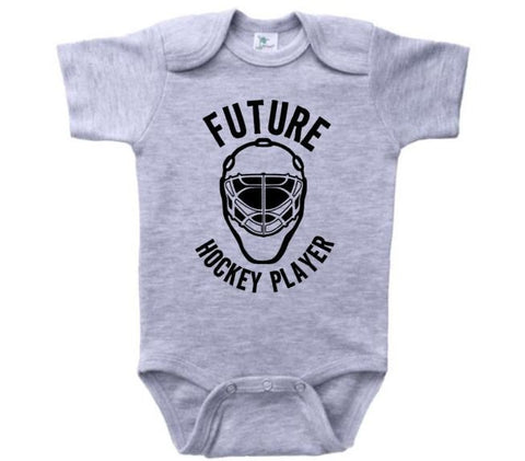 Hockey Onesie, Future Hockey Player, Hockey Outfit For Babies, Ice Hockey Bodysuit, Hockey Romper, Newborn Hockey, Infant Hockey Outfit - Chase Me Tees LLC