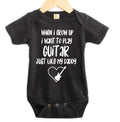 Guitar Baby Onesie / When I Grow Up / Guitar Like Daddy / Music Newbon Outfit / Musical Infant Bodysuit / Baby Announcement/ Funny Romper - Chase Me Tees LLC