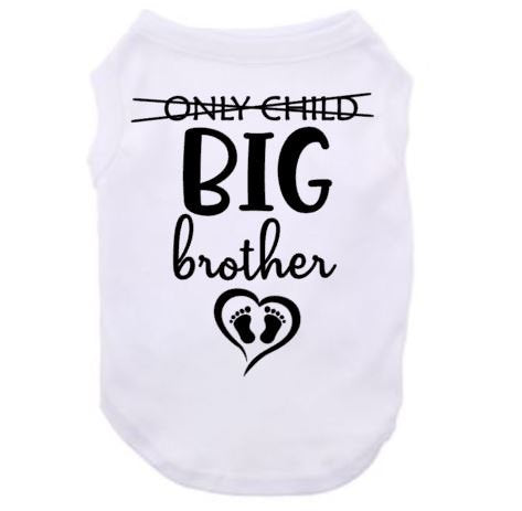 Big Brother Dog Shirt, Only Child Big Brother, Baby Announcement, Big Brother Puppy Shirt, Big Bro Dog Shirt, Baby Announcement Dog Shirt - Chase Me Tees LLC