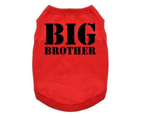 Big Brother Dog Shirt, Big Brother Puppy T, Big Brother Stencil Font, Baby Announcement Dog Shirt, Big Brother Dog T, Big Bro Dog T, Big Bro - Chase Me Tees LLC