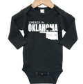 Oklahoma Onesie, Somebody In Oklahoma Loves Me, Oklahoma Bodysuit, OK Onesie, OK Bodysuit, Baby Shower Gift, Oklahoma Baby, Oklahoma Romper - Chase Me Tees LLC