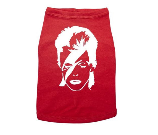 Dog Shirt, Bowie, David Bowie, Ziggy Stardust, David Bowie Dog Shirt, Dog Apparel, Pet Apparel, Puppy Shirt, Ziggy Stardust Apparel, Bowie T - Chase Me Tees LLC