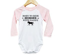 Horse Onesie, Born To Ride Horses With Daddy, Raglan Onesie, Horse Romper, Born To Ride, Baby Horse Outfit, Newborn Horse Onesie, Horses - Chase Me Tees LLC