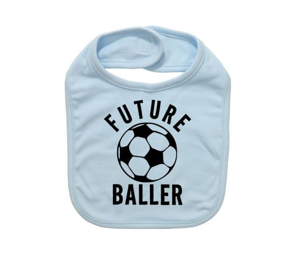 Soccer Bib, Future Baller, Futbol Bib, Baby Shower Gift, Baby Soccer Bib, Futbol Apparel, Newborn Soccer Bib, Infant Bibs, Infant Sports - Chase Me Tees LLC