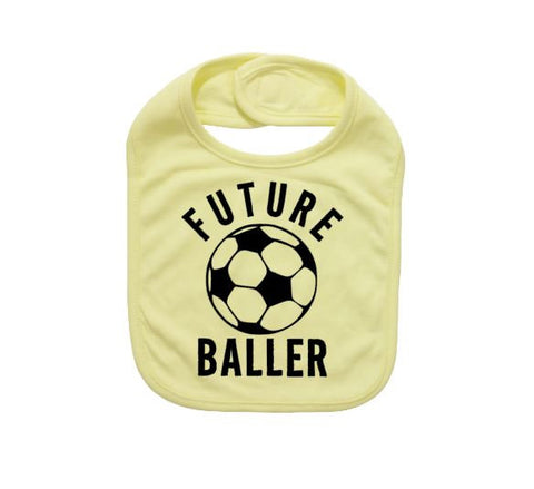 Soccer Bib, Future Baller, Futbol Bib, Baby Shower Gift, Baby Soccer Bib, Futbol Apparel, Newborn Soccer Bib, Infant Bibs, Infant Sports - Chase Me Tees LLC