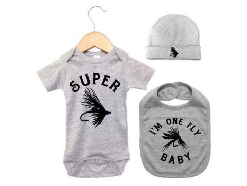 Fly Fishing Onesie, Fly Fishing Baby Outfit, Baby Shower, Gift For Baby, Super Fly, Fishing Gift Set, Baby Fly Fishing, Infant Fishing, Fish - Chase Me Tees LLC