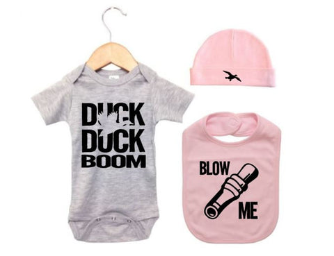 Duck Hunting Onesie, Duck Hunting Bundle, Baby Shower, Gift For Baby, Duck Hunting Bodysuit, Baby Hunting Outfit, Duck Hunt, Waterfowl Baby - Chase Me Tees LLC