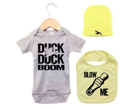 Duck Hunting Onesie, Duck Hunting Bundle, Baby Shower, Gift For Baby, Duck Hunting Bodysuit, Baby Hunting Outfit, Duck Hunt, Waterfowl Baby - Chase Me Tees LLC