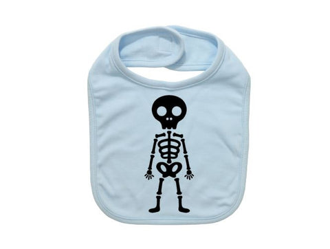 Halloween Baby Bib, Skeleton, Skeleton Bib, Baby Shower, Gift For Baby, Baby Bibs, Newborn Bib, Infant Halloween Bib, Baby Halloween, Trendy - Chase Me Tees LLC