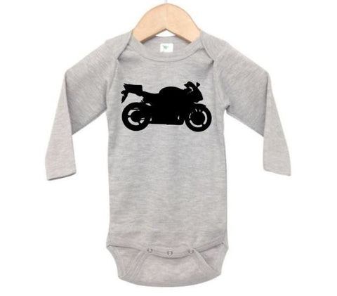 Motorcycle Baby Onesie, Street Bike, Crotch Rocket Onesie, Racing Bodysuit, Newborn Motorcycle, Infant Street Bike, Motorcycle Bodysuit - Chase Me Tees LLC