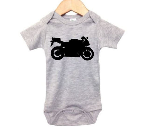 Motorcycle Baby Onesie, Street Bike, Crotch Rocket Onesie, Racing Bodysuit, Newborn Motorcycle, Infant Street Bike, Motorcycle Bodysuit - Chase Me Tees LLC