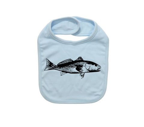 Cute Baby Bib, Red Fish, Newborn Bib, Baby Shower, Red Fish Apparel, Baby Red Fish Bib, Ocean Life, Gift For Baby, Fishing Baby, Fish Bibs - Chase Me Tees LLC