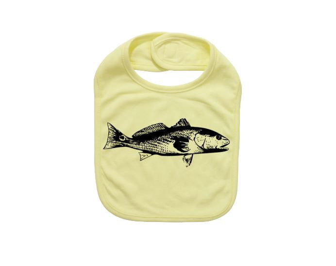 Cute Baby Bib, Red Fish, Newborn Bib, Baby Shower, Red Fish Apparel, Baby Red Fish Bib, Ocean Life, Gift For Baby, Fishing Baby, Fish Bibs - Chase Me Tees LLC