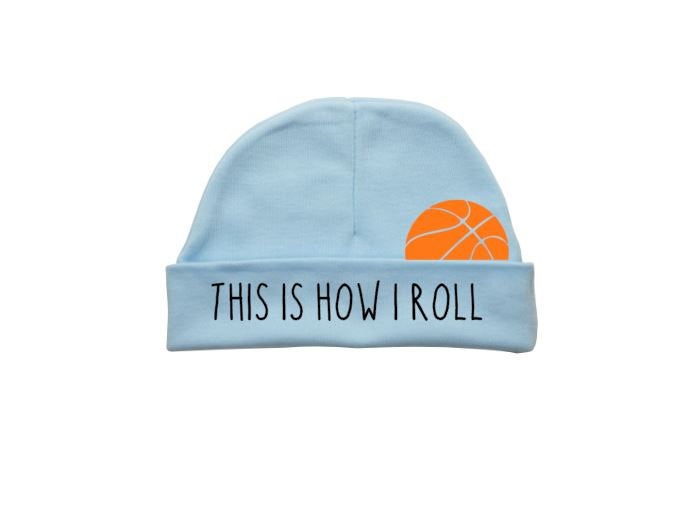 Baby Basketball Hat, This Is How I Roll, Basketball Baby Beanie, Baby Shower Gift, Newborn Bball Hat, Basketball Hat, Infant Beanie, B-ball - Chase Me Tees LLC
