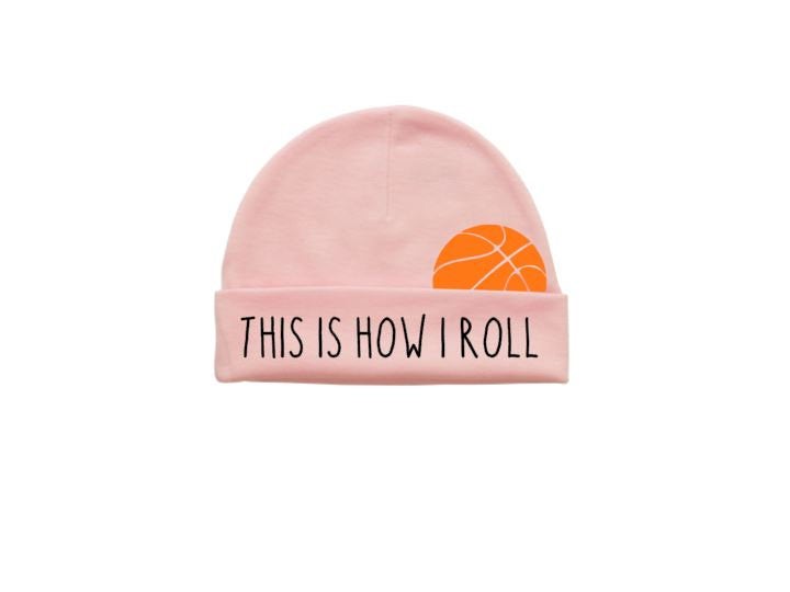 Baby Basketball Hat, This Is How I Roll, Basketball Baby Beanie, Baby Shower Gift, Newborn Bball Hat, Basketball Hat, Infant Beanie, B-ball - Chase Me Tees LLC