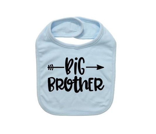 Baby Bib, Big Brother, Baby Announcement, Big Brother Arrow, Infant Bibs, Infant Apparel, Big Bro, Newborn Gift, Cute Baby Gift, Trendy Baby - Chase Me Tees LLC